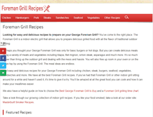 Tablet Screenshot of foremangrillrecipes.com